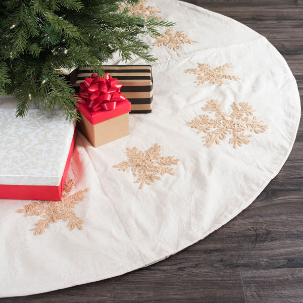 Rosdorf Park Solid Color Cotton Tree Skirt & Reviews Wayfair